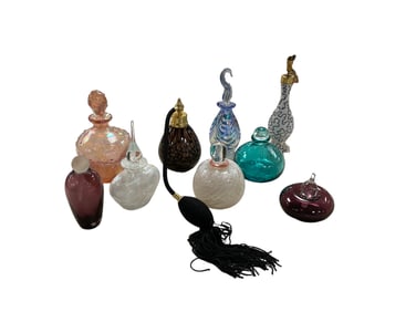 (8) Glass Perfume Bottles