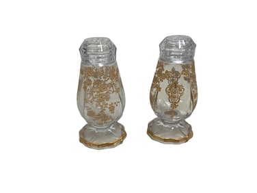 Cambridge Decagon Footed Salt and Pepper Shakers