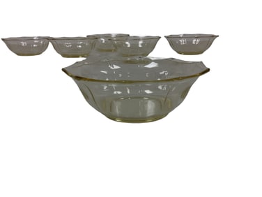 Cambridge Lot of (6) Decagon 3.5" Almond, Pistachio Color