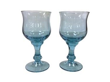 Cambridge Pair of Heather Bloom Goblets