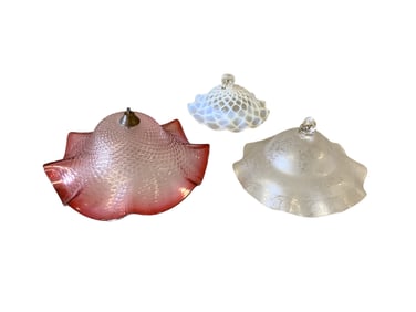 (3) Glass Smoke Bells