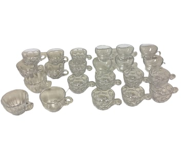 Heisey Lot of (22) Punch Cups, Most Marked H