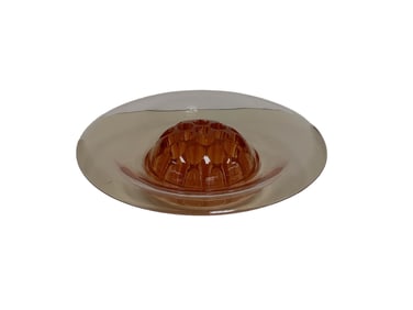 Heisey #11 Gibson Girl 12" Flamflower Bowl H with #11 5.5" Flamingo Frog