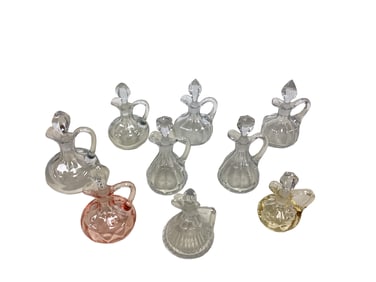 Heisey Box Lot of Cruets (7) Clear