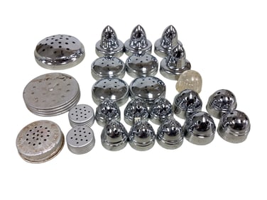 Heisey Lot of (25) Salt Shaker Lids