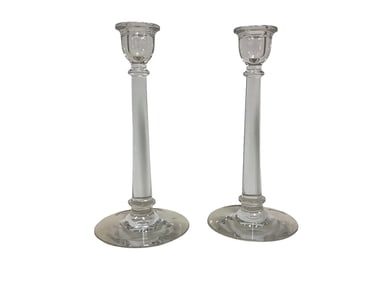 Heisey Pair #100 Centennial (1) Light Candlesticks H