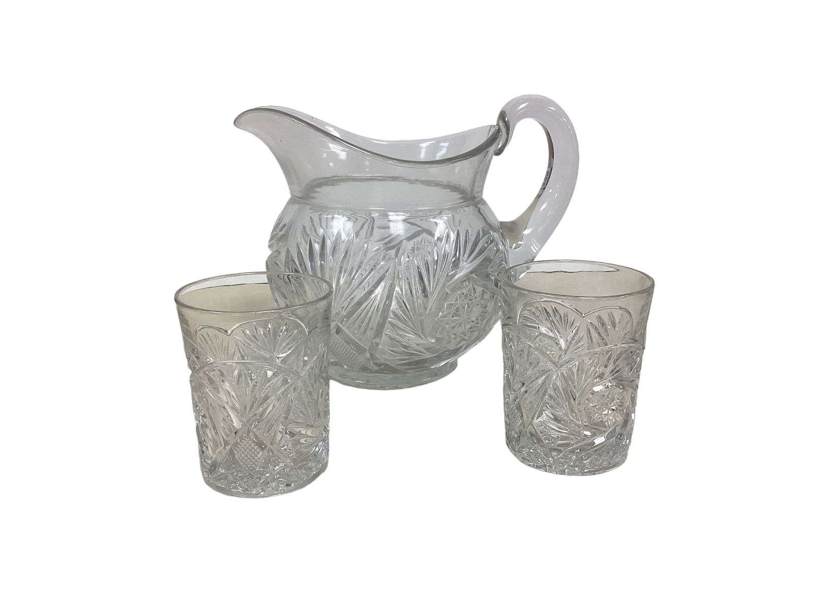 Heisey #350 Pinwheel and Fan 3 Pint Pitcher H (2) Tumblers H (1 of 1)