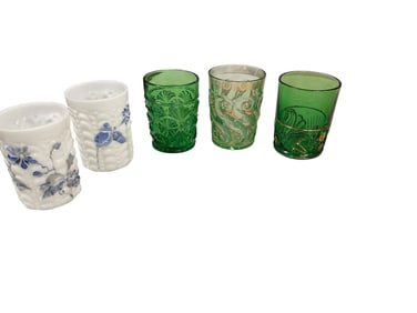 (5) Variety of Glass Tumblers
