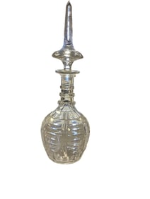 Tall Cut Glass Crystal Decanter 20" tall