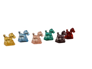 (6) Heisey Imperial Sparky 4" Stallions - Various Colors