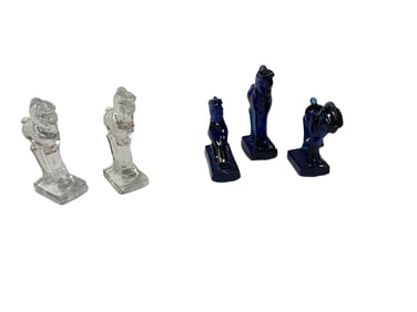 Heisey Imperial Cobalt Blue Animal Figurines