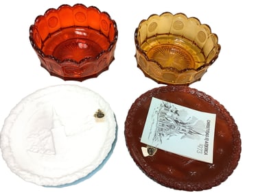 Fenton and Coin Glass