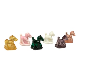 (6) Heisey Imperial Sparky 4" Stallions - Various Colors