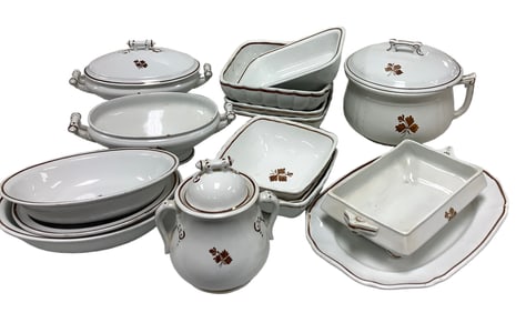 Antique Ironstone Copper Luster Tea Leaf Serving Pieces ***No In-House Shipping***