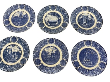 (6) Limited Edition Ohio State University Plates Plate 10 x 10 in. (25.4 x 25.4 cm.)