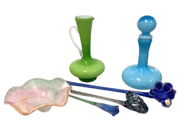 Six Vintage Murano and Art Glass Decorative Beauties