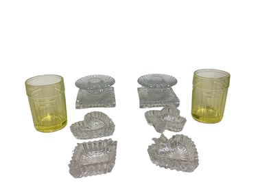 Box Lot of (7) to Include Heisey, Ridgeleigh and Mosser