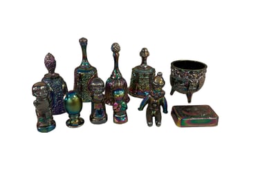 (11) Pieces of Fenton Carnival Glass