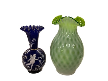 (2) Glass Vases