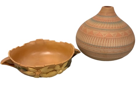 Roseville and Navajo Pottery
