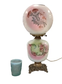 Vintage Lamp and Water Glass