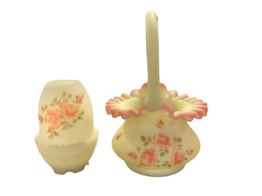 Fenton Hand Painted Lot of (2)