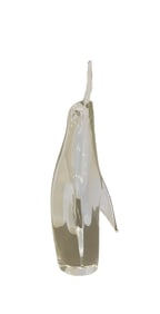 Heavy Clear Glass Penguin