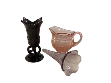 Lot of (3) Miscellaneous Glass Items