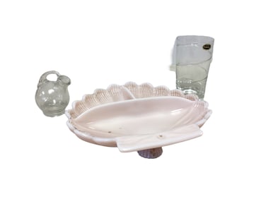 Cambridge Glassware and Relish Dish