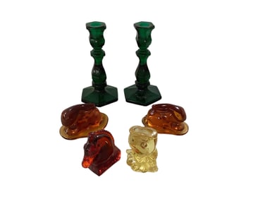 Heisey Box Lot of (5) Including Viking and Heisey by Imperial