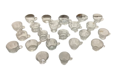 Heisey Punch Cups mostly Colonial and Some Puritan (22) Pieces.