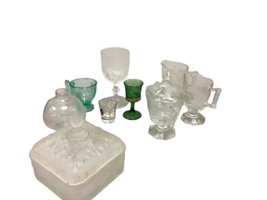 Early Pressed Glass Items (10)