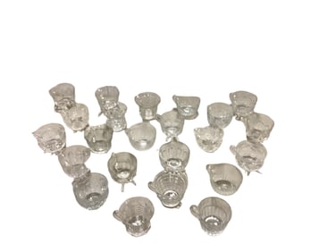 Box lot of (23) Early Heisey Punch Cups most before 1910