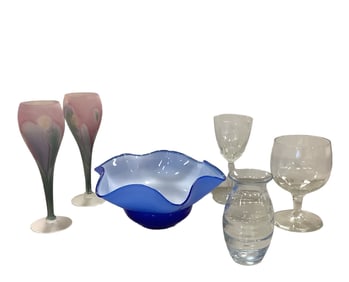 Assortment of Vintage Glassware