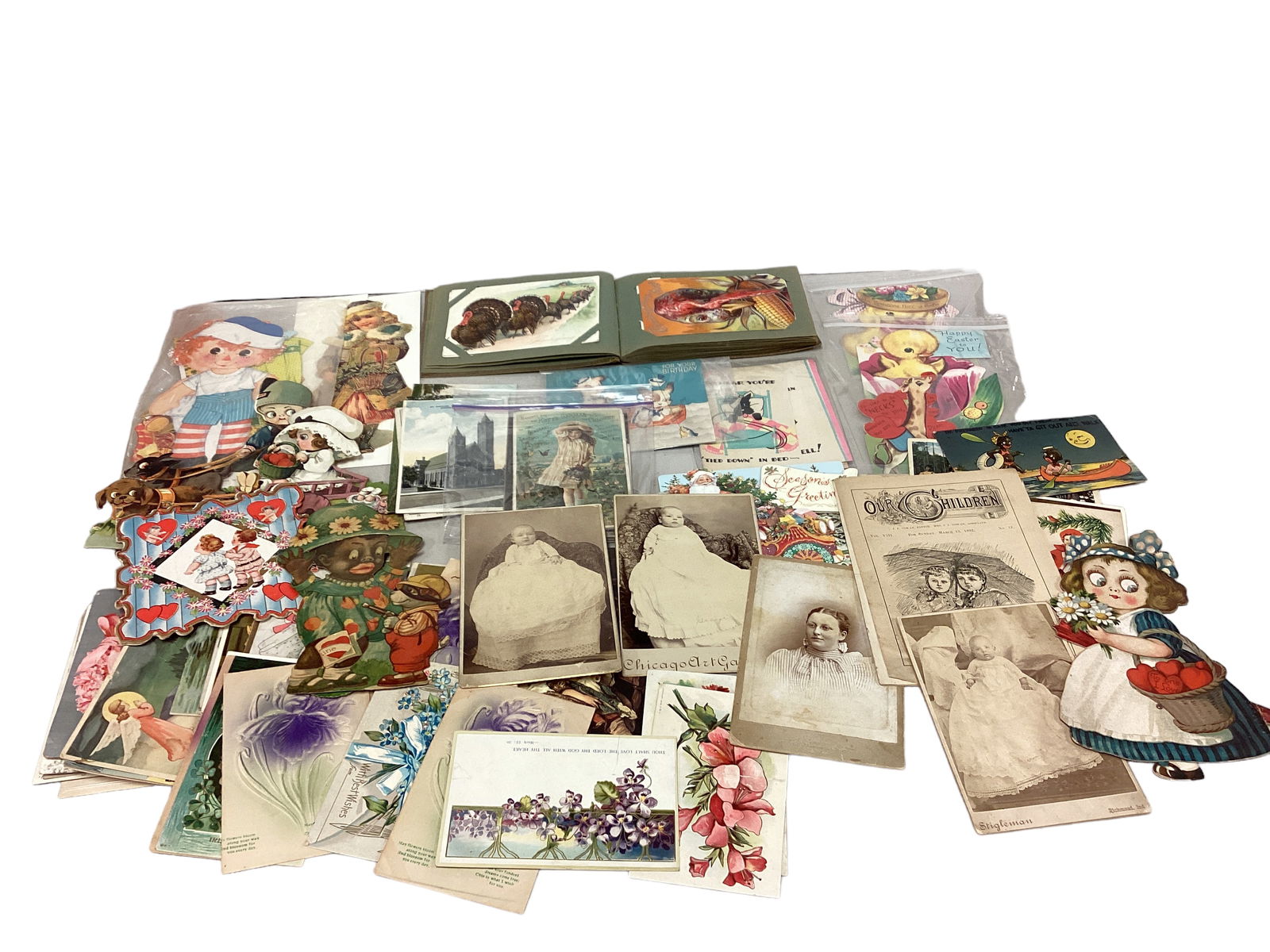 Collection of 50+ Ephemera Holiday Cards (1 of 3)