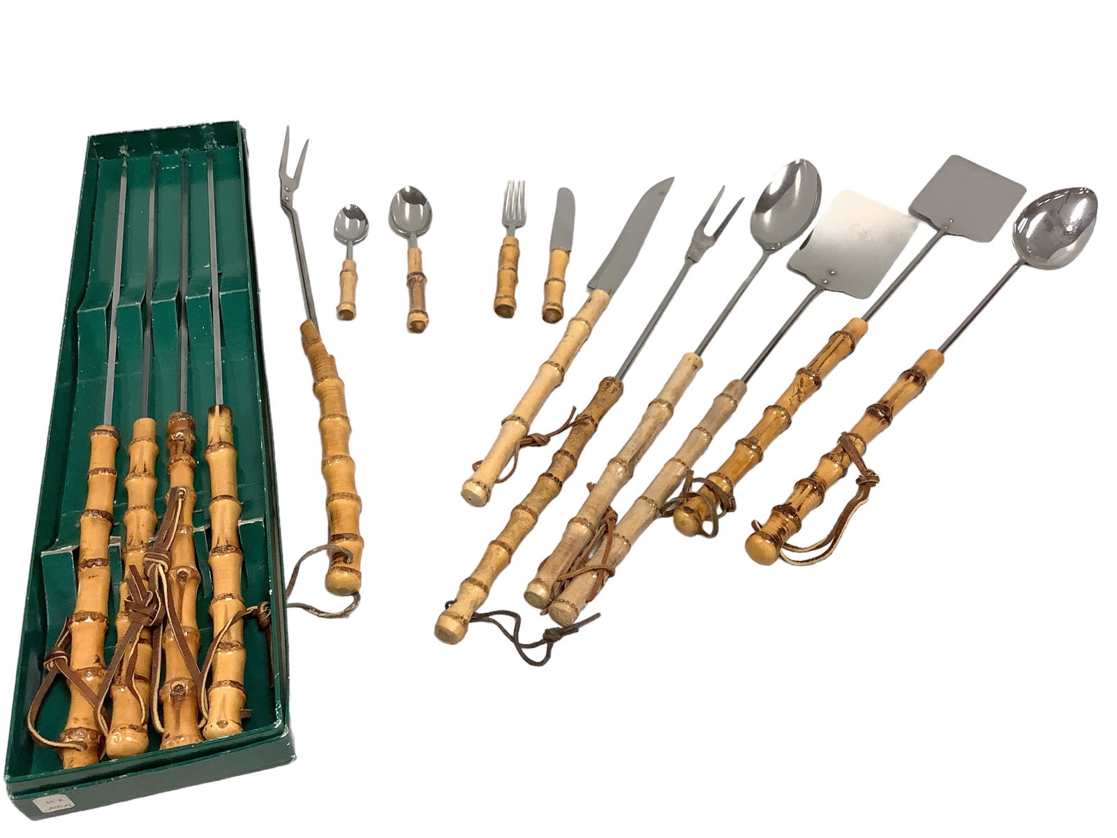 Set of Bamboo Silverware and Grillware (1 of 3)