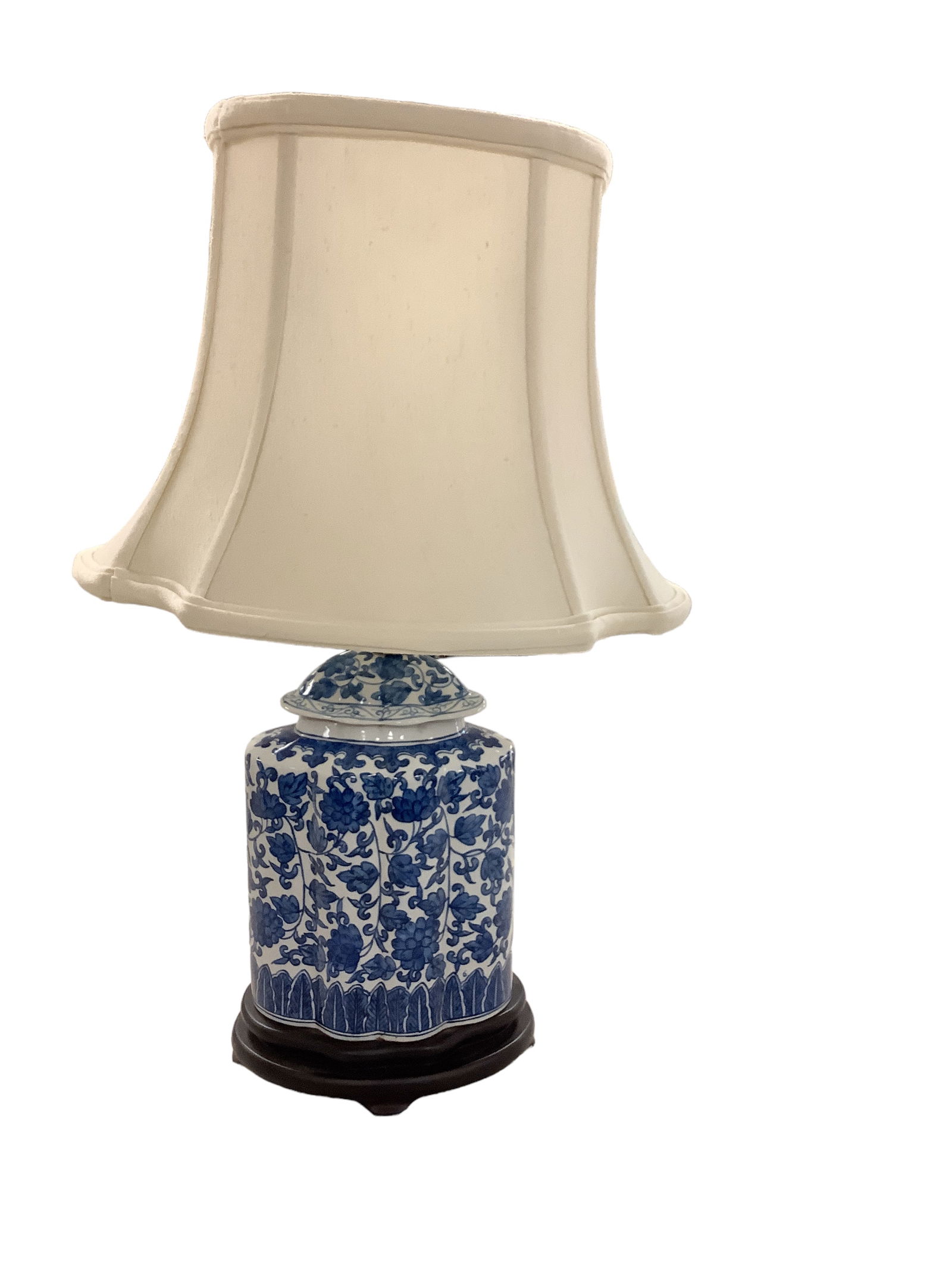 Blue & White Ceramic Base Lamp (1 of 1)