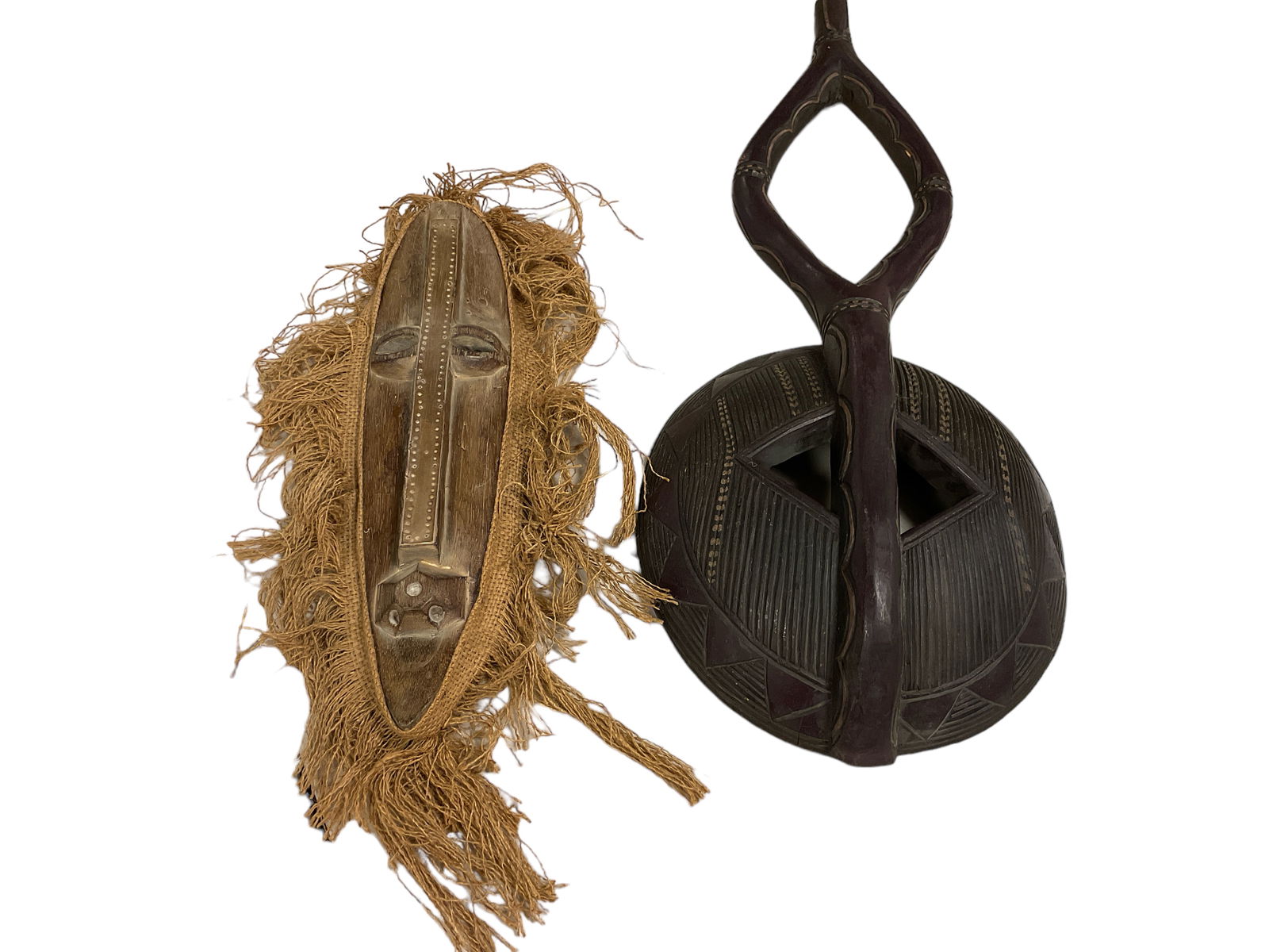 (2) Wooden Carved Wall Hangings (1 of 1)