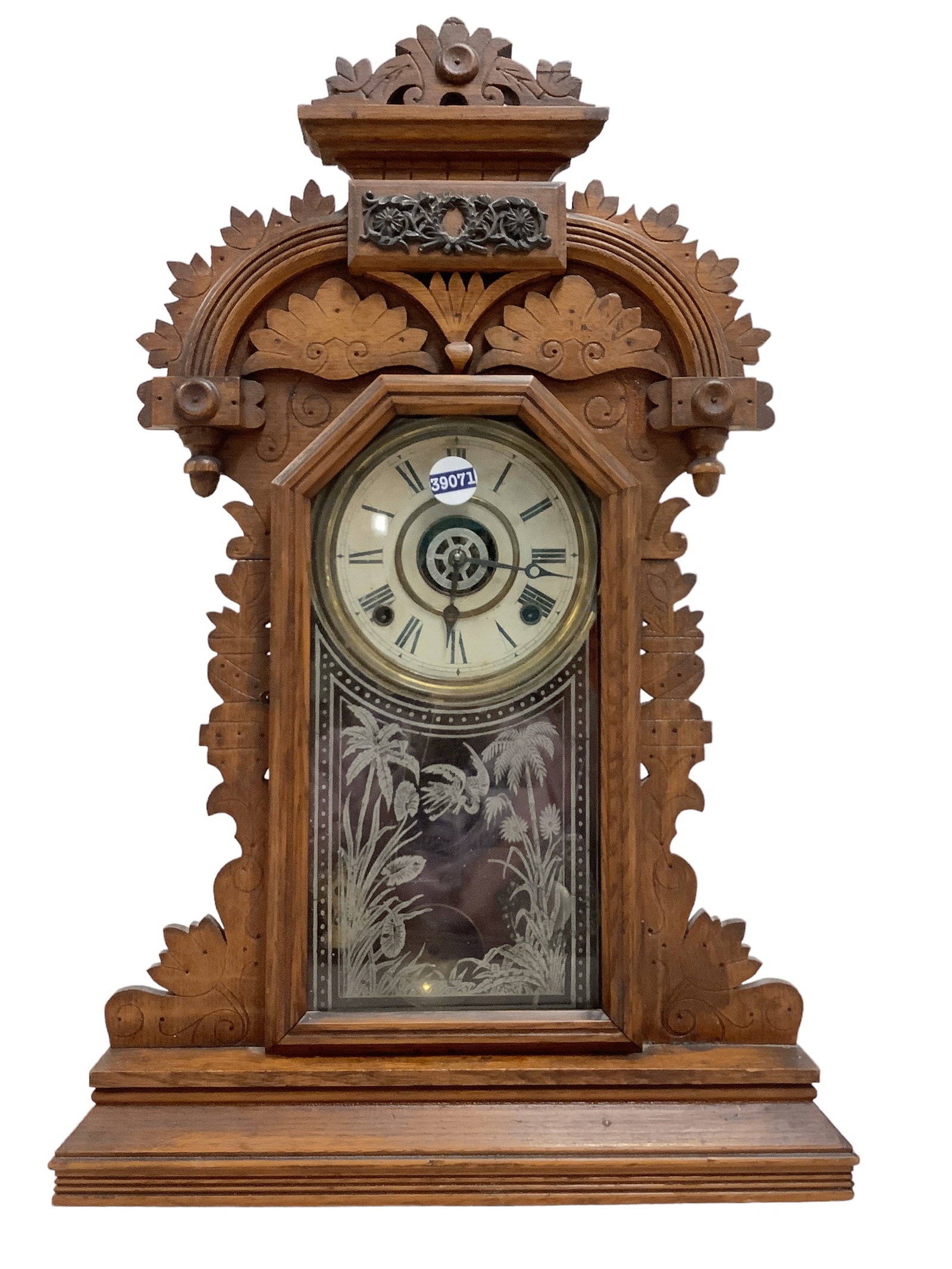 Ingraham Walnut Gingerbread Clock (1 of 5)