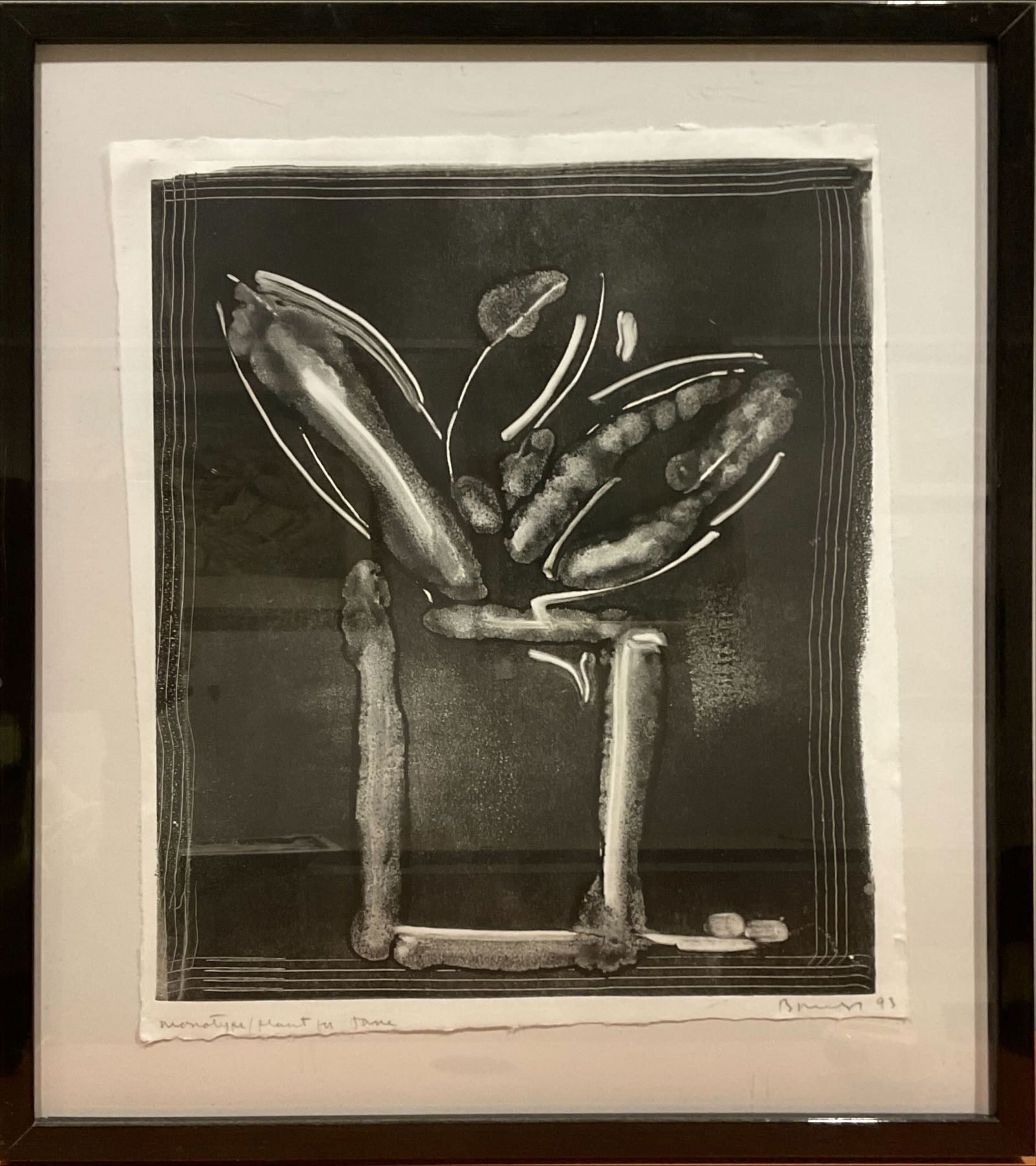 Monotype/ Plant for Jane 24 x 21 in. (61 x 53.3 cm.) (1 of 1)