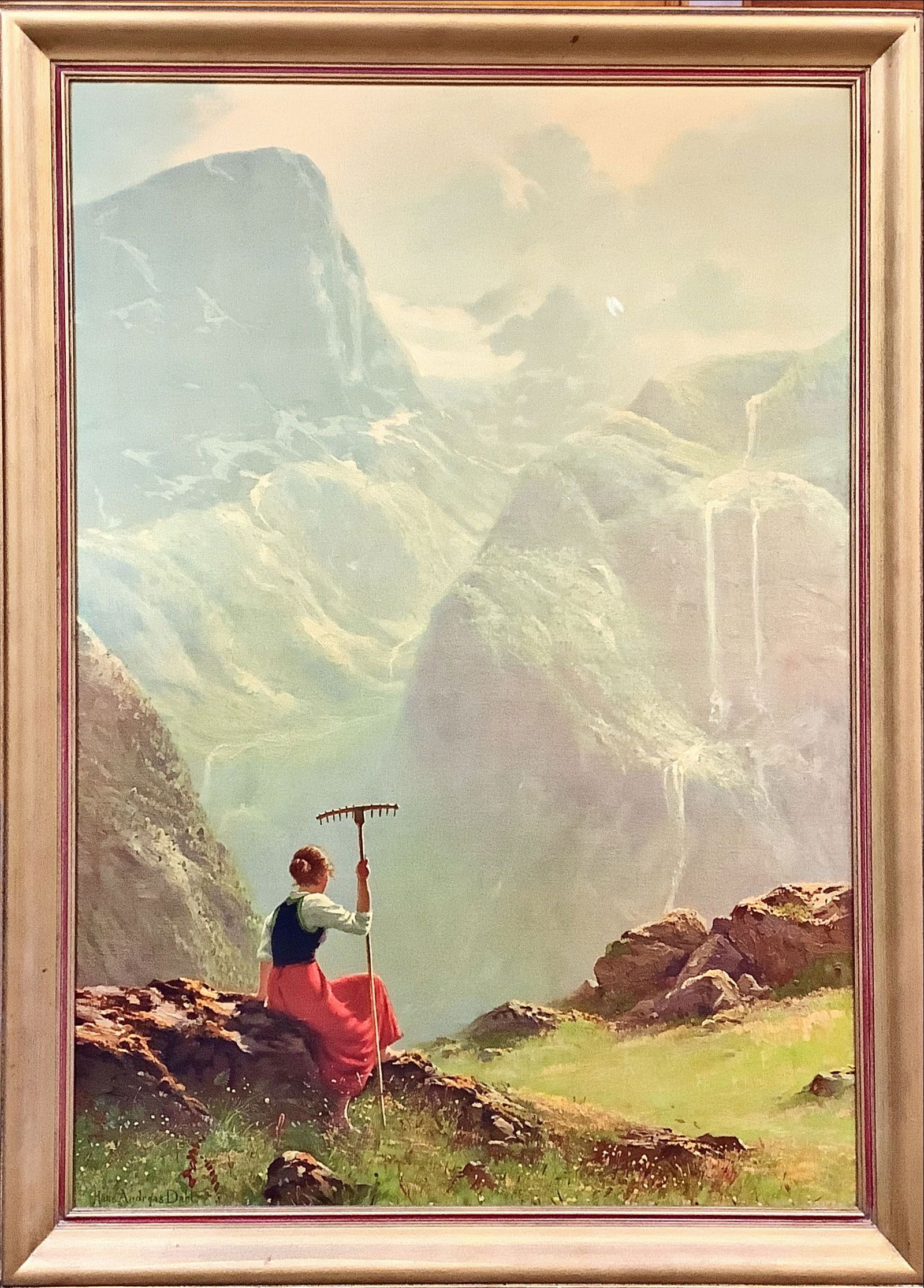 Reofect Painting, "Meditation" 31 1/4 x 22 1/4 in. (79.4 x 56.5 cm.), Frame: 35 1/4 x 26 1/4 in. (1 of 4)