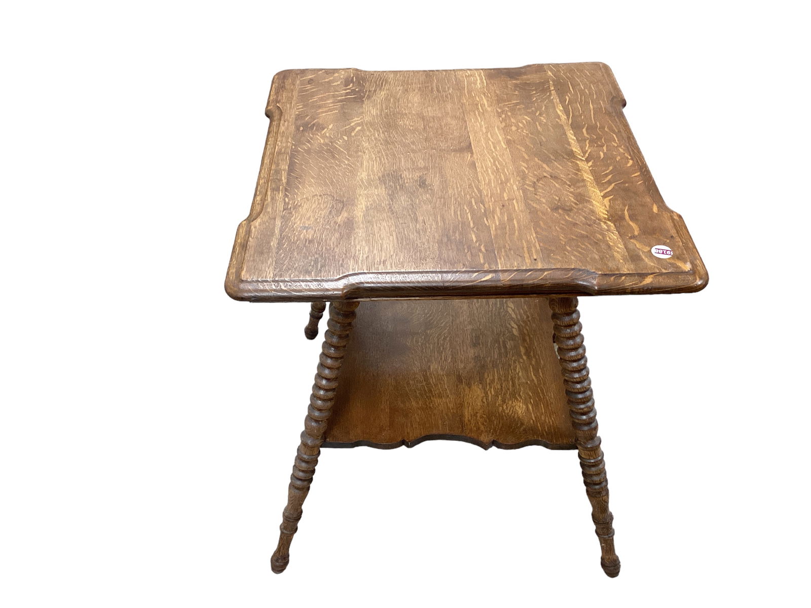 Square Oak 2 Tiered Parlor Table 27 1/2" H x 24" x 24" (1 of 1)