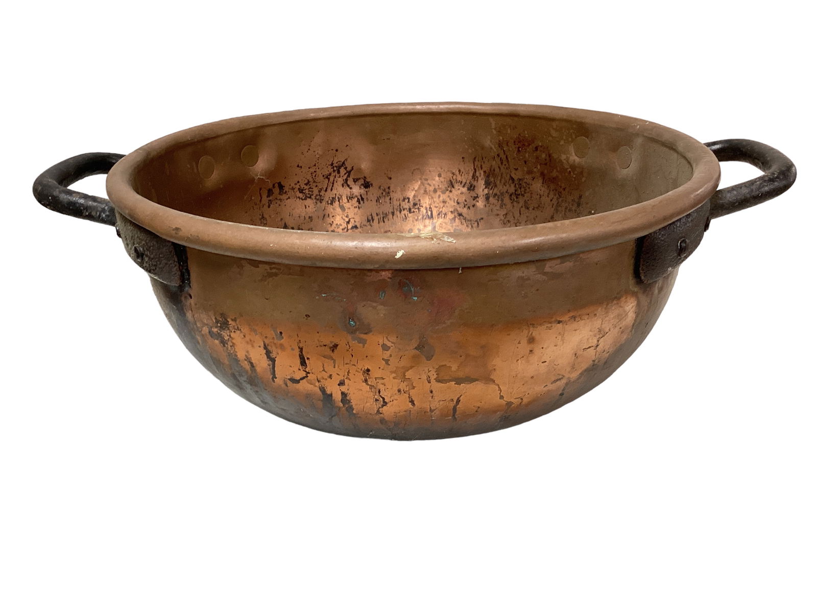 Large Copper Candy Kettle 8" H x 17 1/2" in dia. (1 of 4)