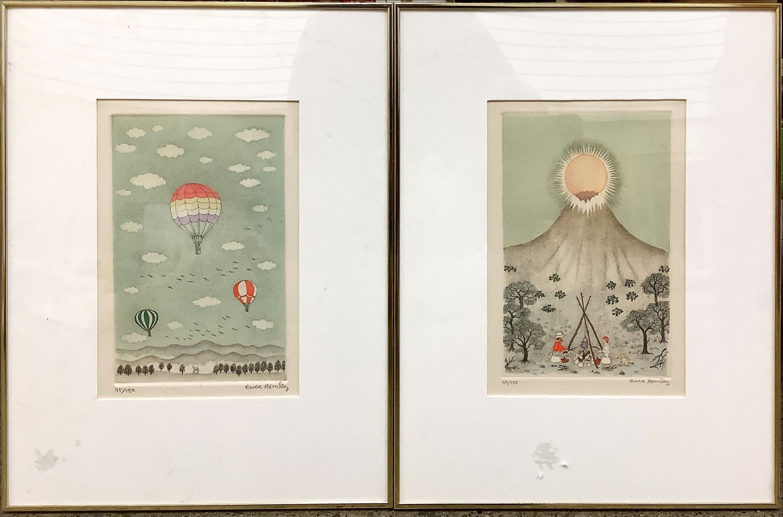 Cuca Romley Hand Colored Etching for sale at auction on 18th