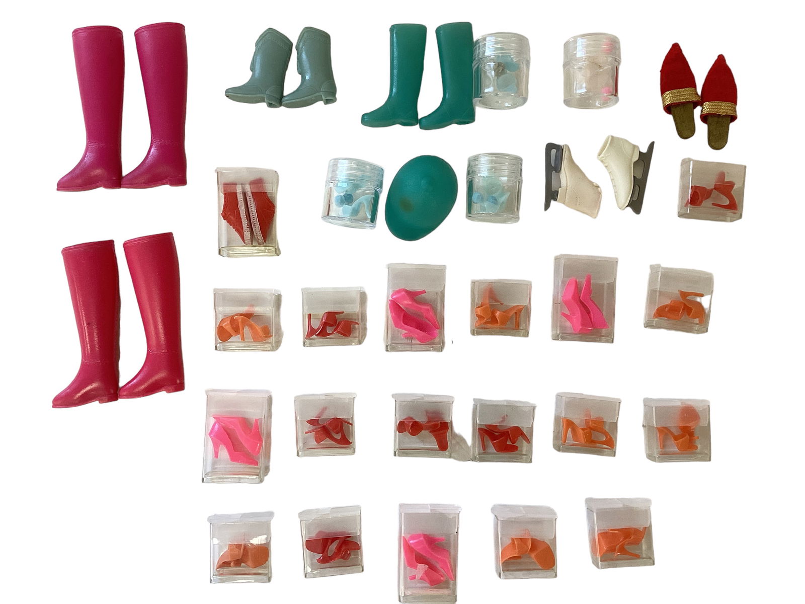 29 Pairs of Barbie Shoes, Boots, Slippers Marked Japan (1 of 3)