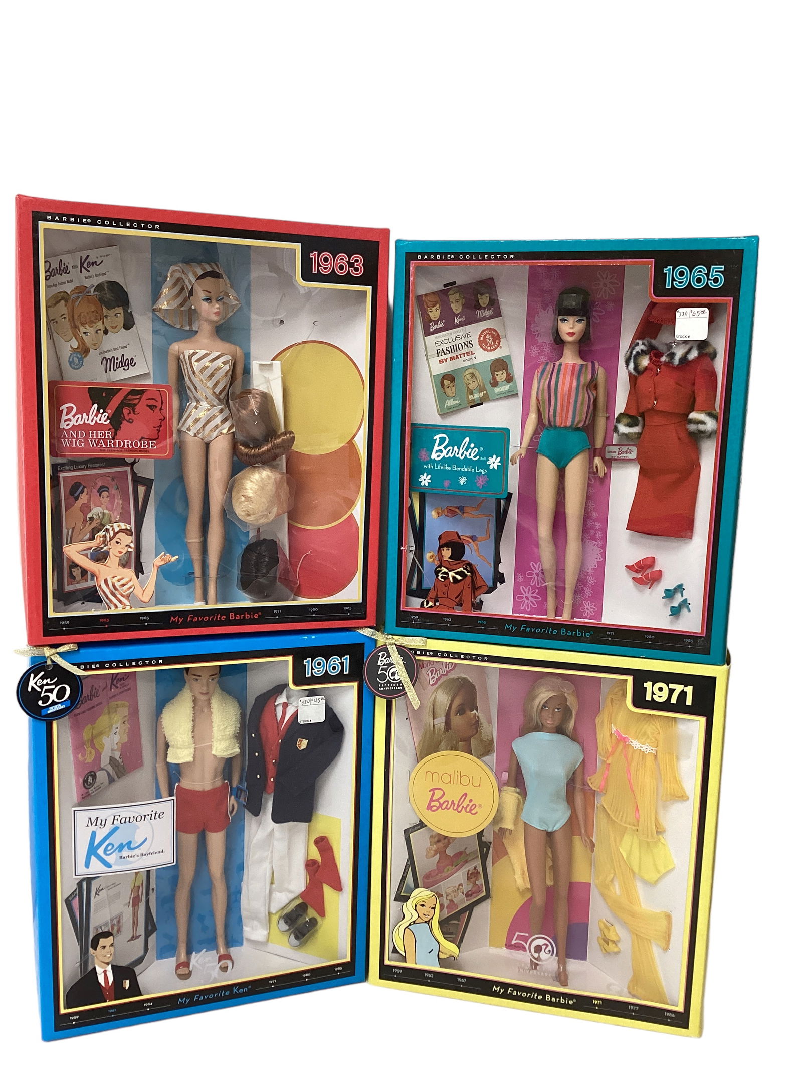 4 NRFB My Favorite Barbie 50th Anniversary MIB Vintage Reproductions (1 of 8)