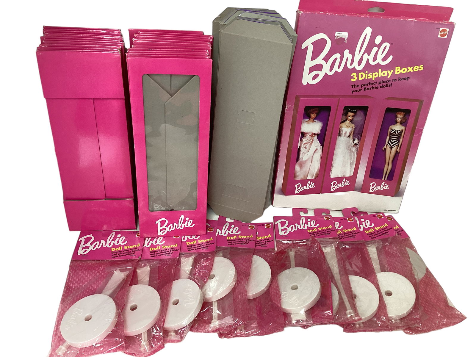 Large Lot of Barbie Display Boxes and Stands (1 of 2)