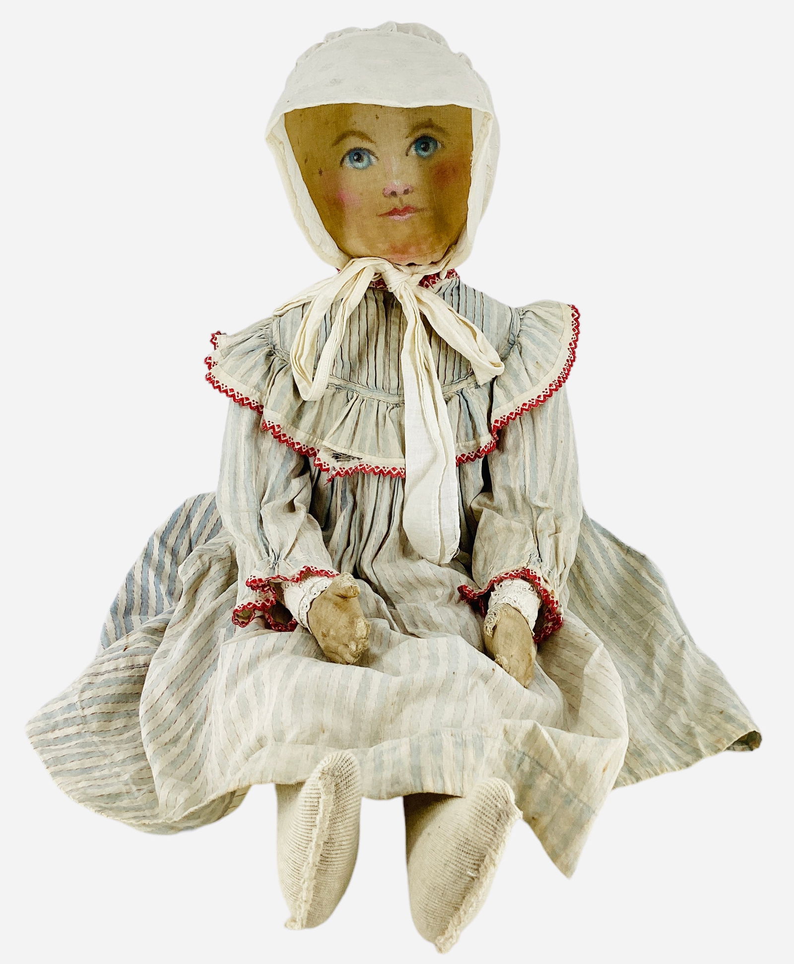 Large Primitive Painted Cloth Doll (1 of 4)