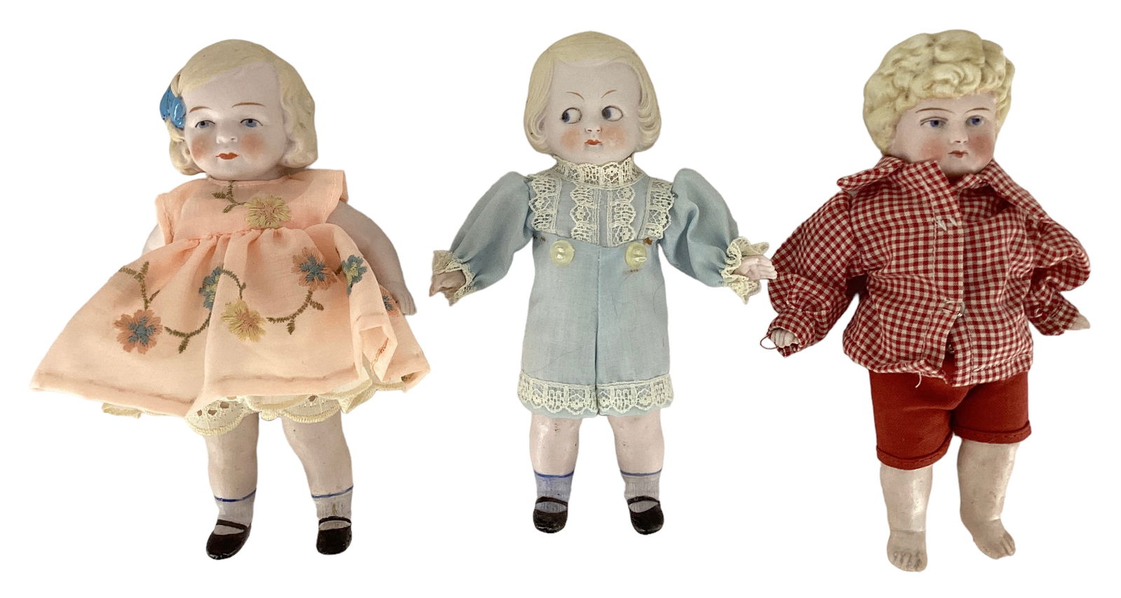 (3) Hertwig All-Bisque Dolls (1 of 2)