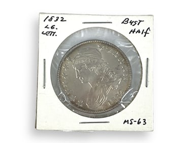 U.S. 1832-P Capped Bust Silver Half Dollar Coin